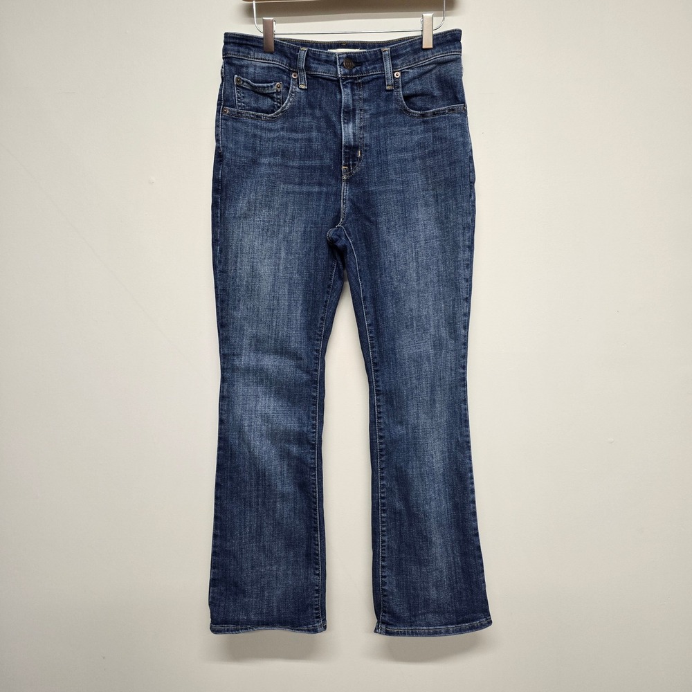 Levis 725 High Rise Bootcut Jeans Womens 31 Blue Cotton Blend Stretch Cowgirl